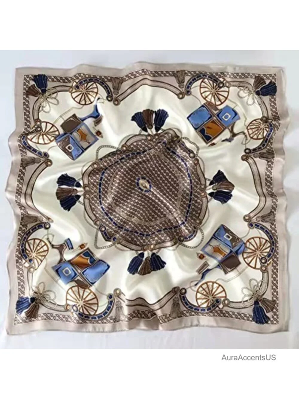 100% Silk Square Scarf 25.6